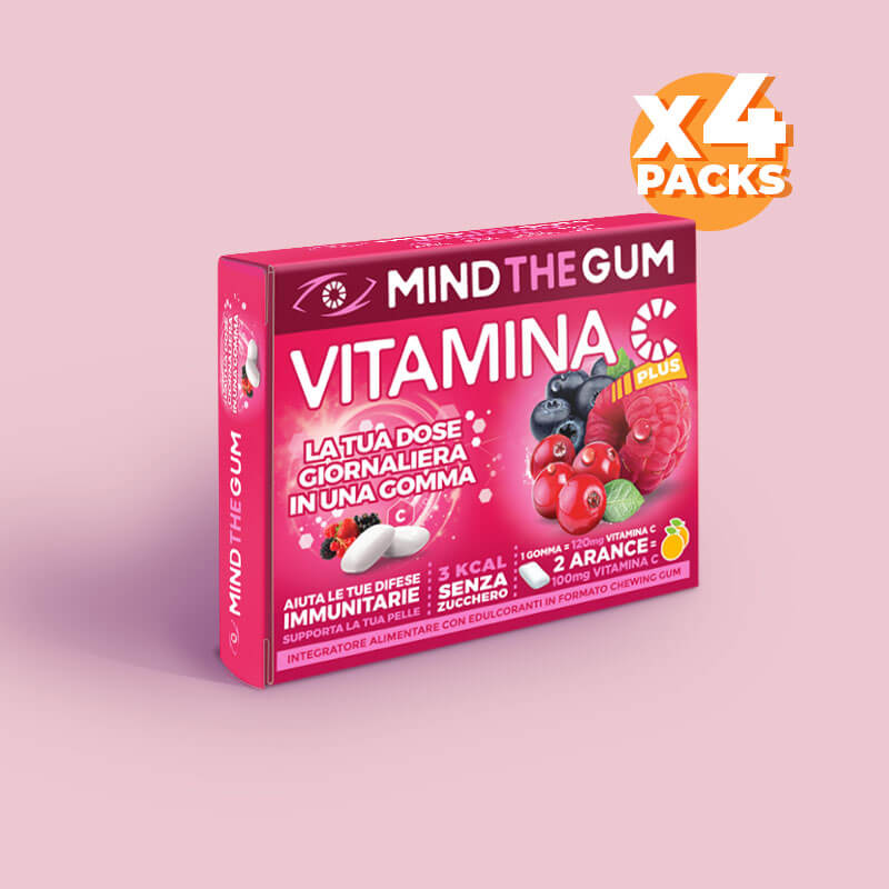 Integratore VITAMINA C Frutti rossi: 4 packs per 36 giorni